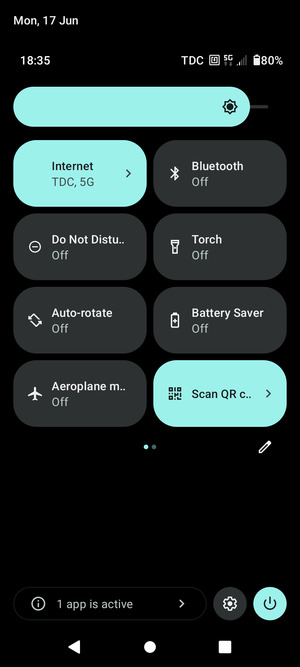 Adjust brightness to the required level
