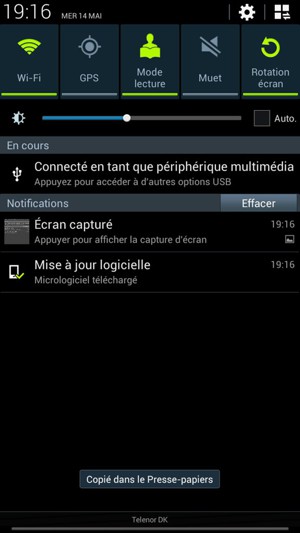 Sélectionnez Muet pour repasser en mode sonore