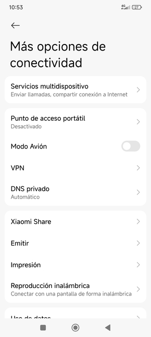Seleccione Punto de acceso portátil