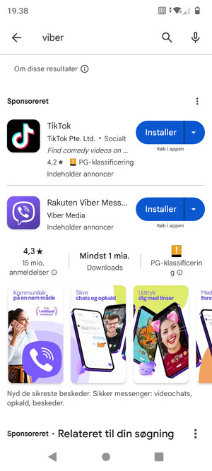 Vælg appen