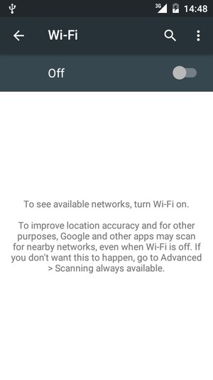 Turn Wi-Fi on