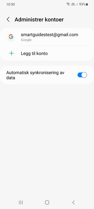 Velg din Google-konto