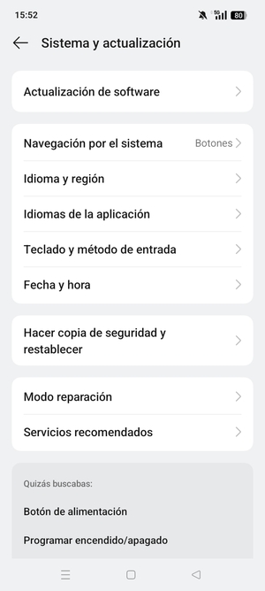 Seleccione Actualización de software