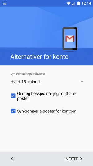 Velg NESTE