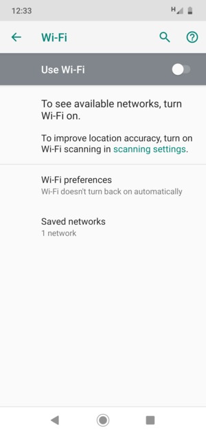 Turn on Wi-Fi