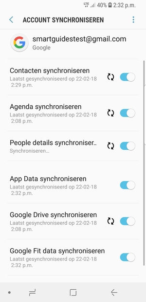 Uw gegevens worden gesynchroniseerd