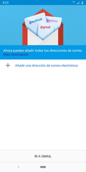 Seleccione Añadir una dirección de correo electrónico