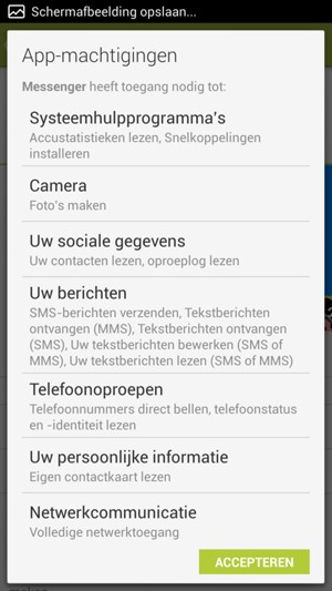 Selecteer ACCEPTEREN