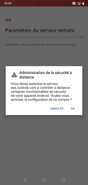 Sélectionnez OK