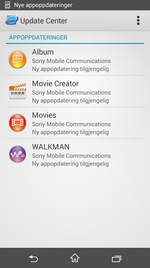 Hvis telefonen din ikke er oppdatert, velg oppdateringene og følg instruksjonene på skjermen.