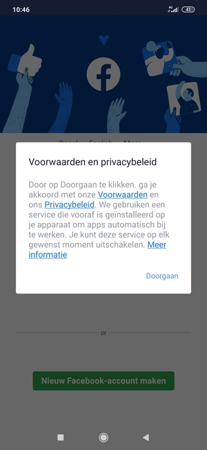 Selecteer Doorgaan