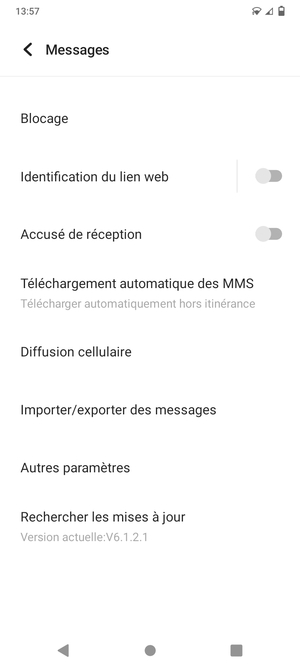 Sélectionnez Autres paramètres