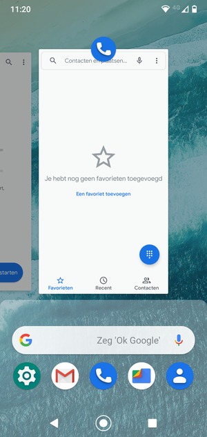 Veeg apps naar boven om ze te sluiten. Dit spaart de batterij.