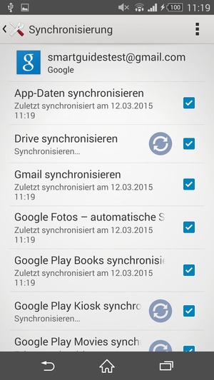 Ihre Daten werden synchronisiert