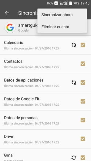 Seleccione Sincronizar ahora