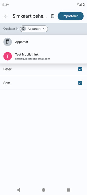 Selecteer uw Google-account