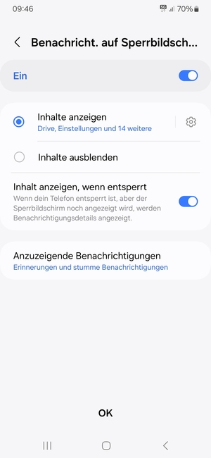 Wählen Sie Ihre bevorzugten Optionen und wählen Sie OK