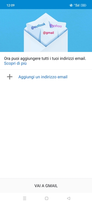 Seleziona Aggiungi un indirizzo email