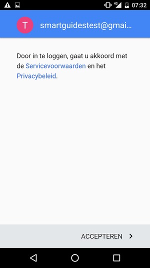Selecteer ACCEPTEREN
