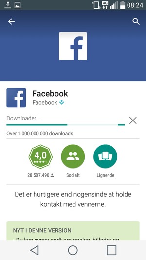 Afvent at installeringen er afsluttet