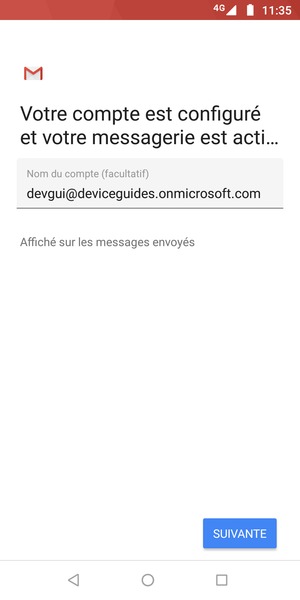 Donnez un nom à votre compte et sélectionnez SUIVANTE