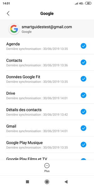 Sélectionnez Plus