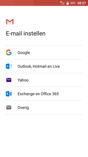 Selecteer Outlook, Hotmail en Live