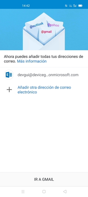 Seleccione IR A GMAIL