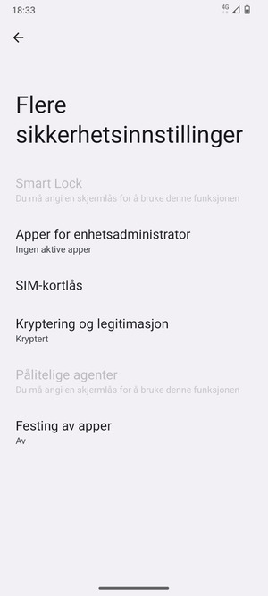 Velg SIM-kortlås