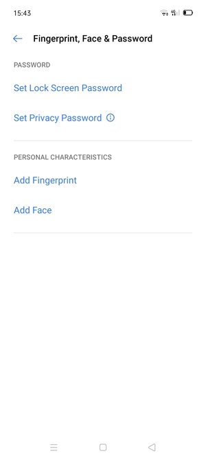 Select Set Lock Screen Password