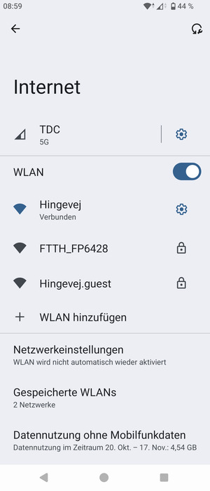 Sie sind nun mit dem WLAN-Netzwerk verbunden