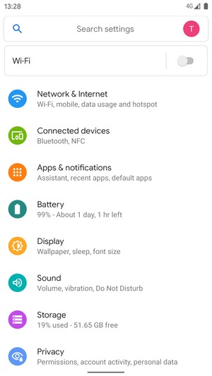 Select Network & Internet