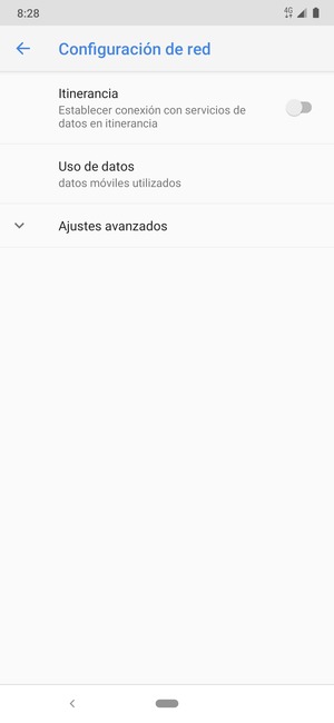 Seleccione Ajustes avanzados