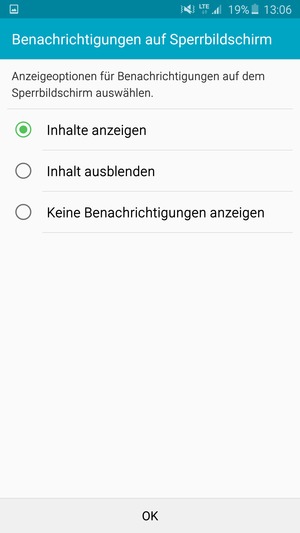 Wählen Sie die gewünschte Option und wählen Sie OK