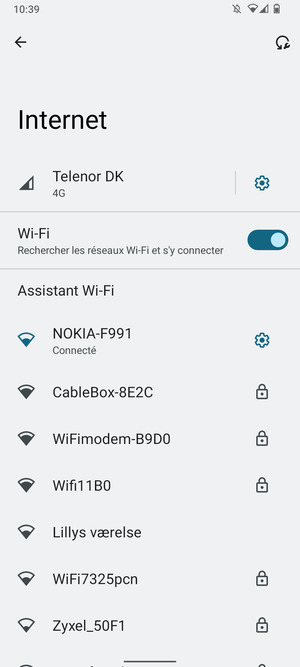 Sélectionnez le réseau sans fil auquel vous souhaitez vous connecter