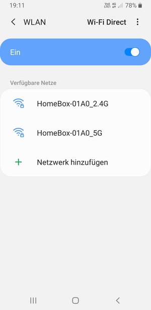Wählen Sie das Wireless-Netzwerk, zu dem Sie eine Verbindung herstellen möchten