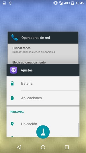 Seleccione el icono Eliminar para cerrar todas las aplicaciones en ejecución