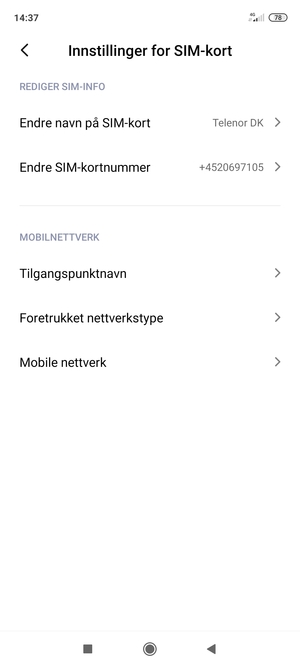 Velg Foretrukket nettverkstype