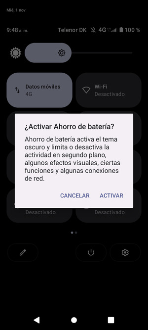 Seleccione ACTIVAR