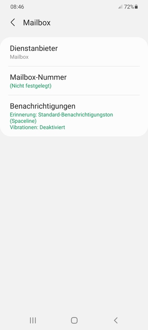 Wählen Sie Mailbox-Nummer