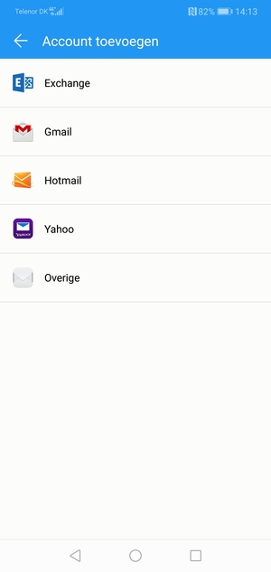 Selecteer Hotmail