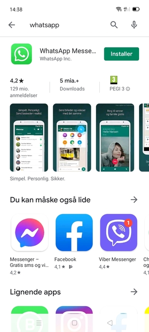 Vælg appen