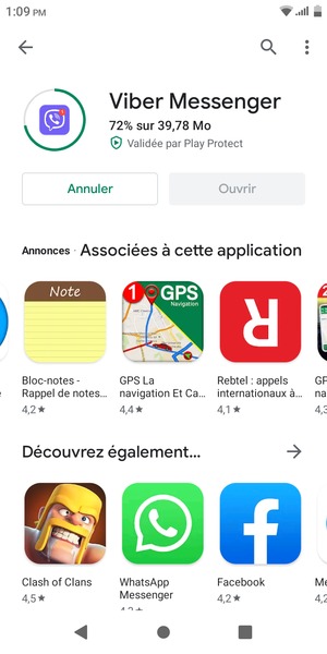 Veuillez attendre la fin de la procédure d'installation