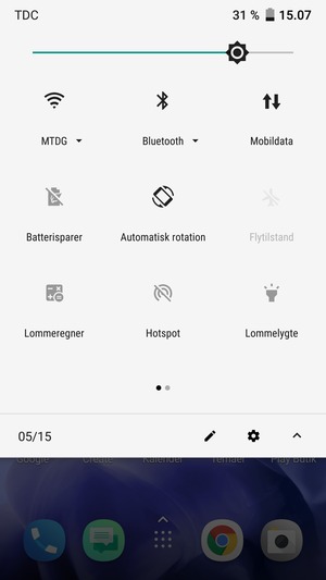 Slå Wi-Fi og Bluetooth fra