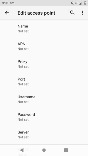 Enter Internet information