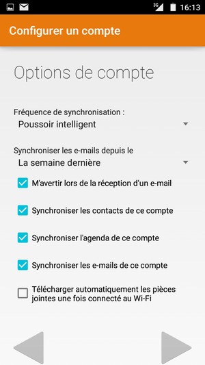 Sélectionnez SUIVANT