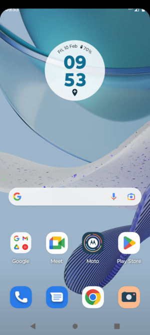 Slide down the top menu