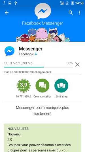 Veuillez attendre la fin de la procédure d'installation