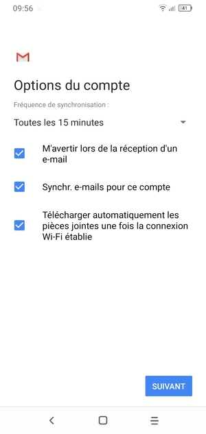 Sélectionnez SUIVANT