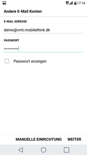 Geben Sie Ihre E-Mail-Adresse und Ihr Passwort ein. Wählen Sie WEITER